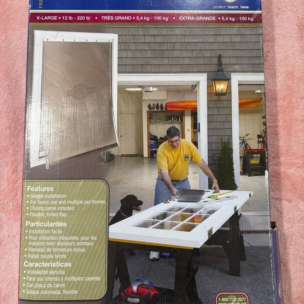 PetSafe Freedom Aluminum Pet Door - Extra Large for Dogs 12-220 lbs